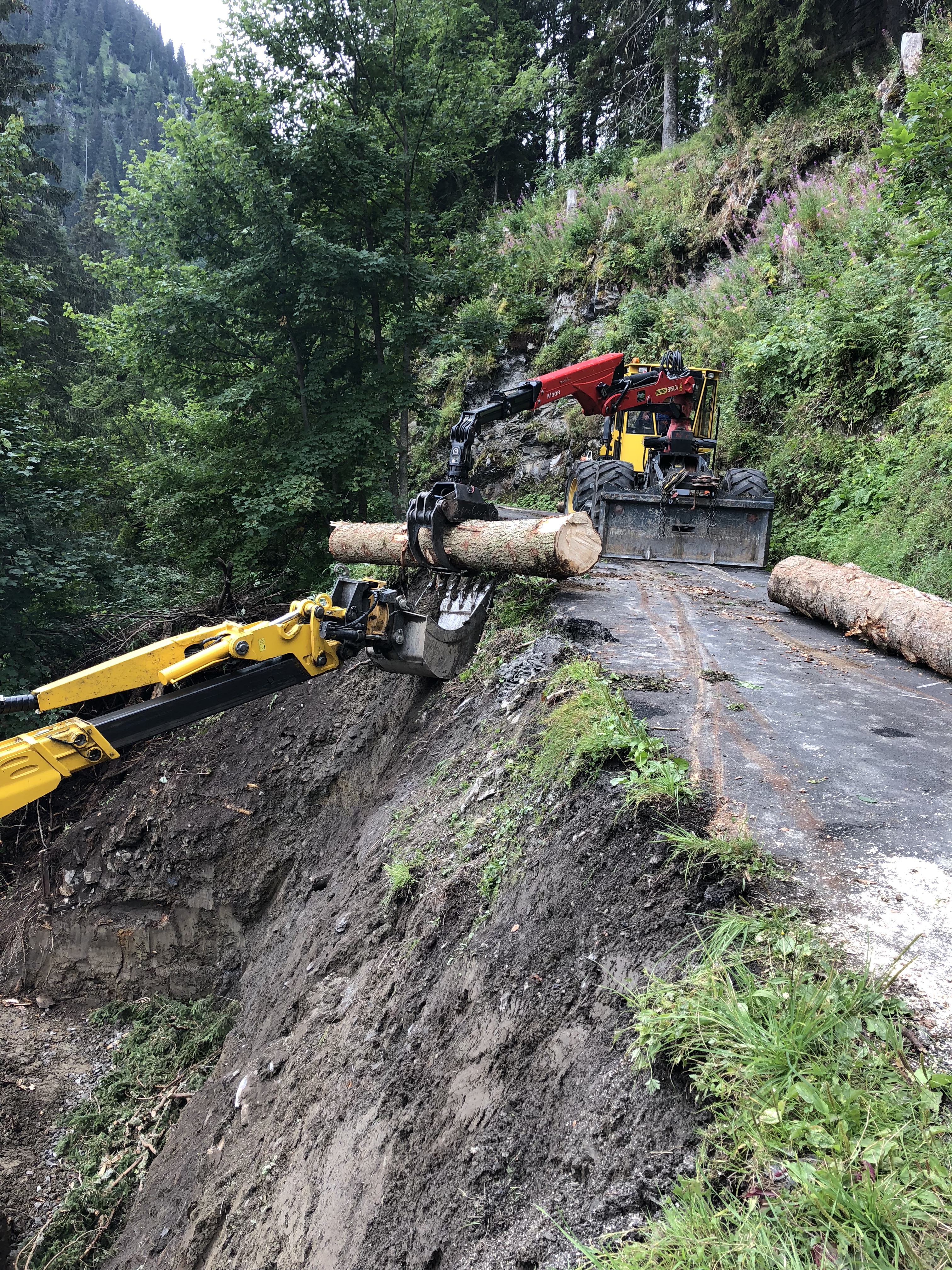 La route depuis la Forclaz vers le lac de Chavonnes est bientôt remise en état